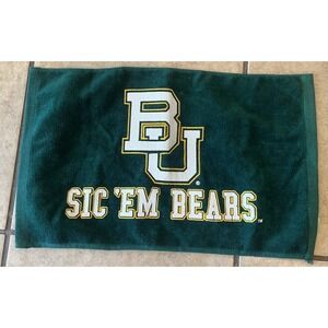 BU Baylor University Golf Caddy Towel Green Sic 'Em Bears Pro Towel Cotton 17x10
